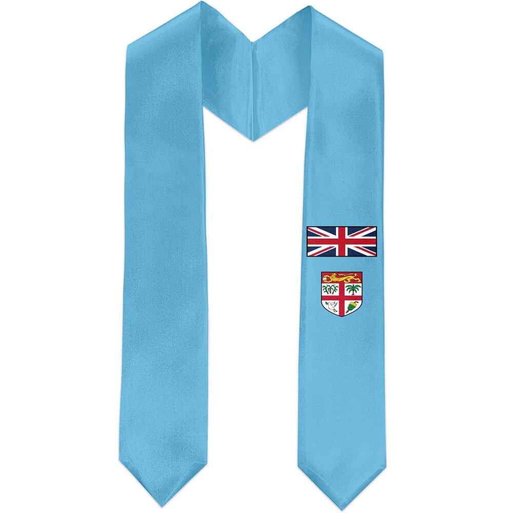 6340 Fiji Flag Graduation Sash Satin Scarf 72" Stole for Abroad Student